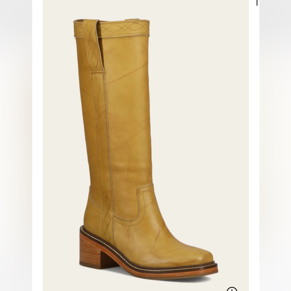 Frye Kate Pull on western boot Banana, size 7, new in box . Campus boot